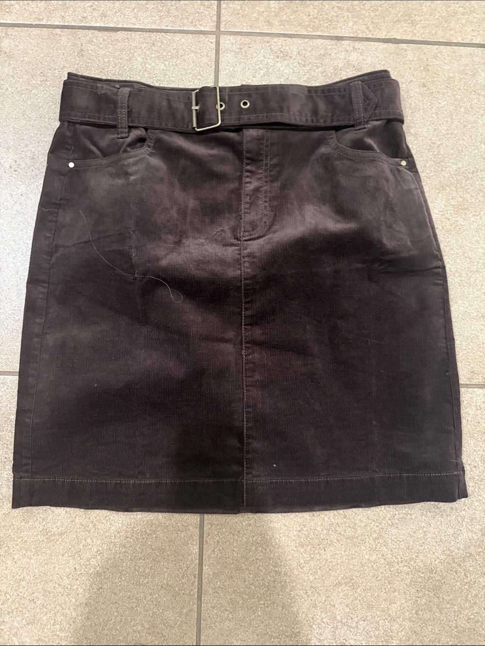 Loft borne Corduroy Belted Mini Skirt
